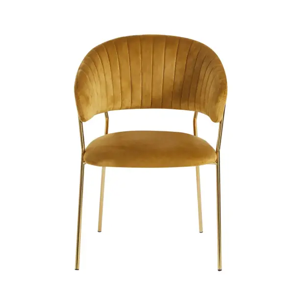 Krzesło tapicerowane curry nogi złoty K4-FX 1